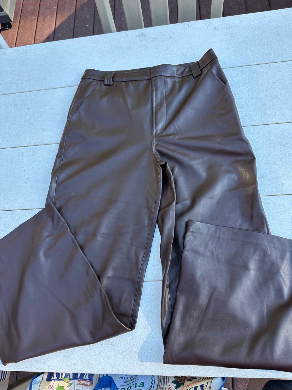 Joe's Jeans Dark Brown Vegan Leather Pants